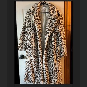 Sans Souci Women's Animal Print Coat S-Peacoat | Color: Beige | Size: S Leopard